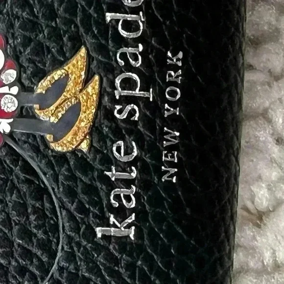 KATE SPADE DISNEY PARKS MINNIE MOUSE LEATHER WALLET CROSSBODY BAG NWT - Picture 8 of 13